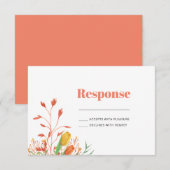 Cartons Réponse Mariage Fleurs de champ (Devant / Derrière)
