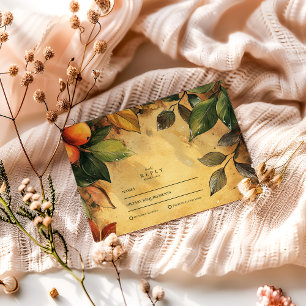 Cartons Réponse Mariage Floral à la Saveur de Citrouille