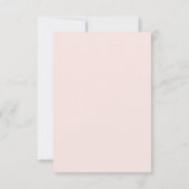 Cartons Réponse Mariage Floral Aquarelle Rose Élégant (Dos)