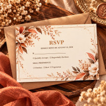 Mariage Floral Automnal Brun Cuivre Rustique