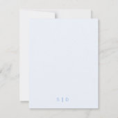 Cartons Réponse Mariage Floral Bleu Rustique (Dos)