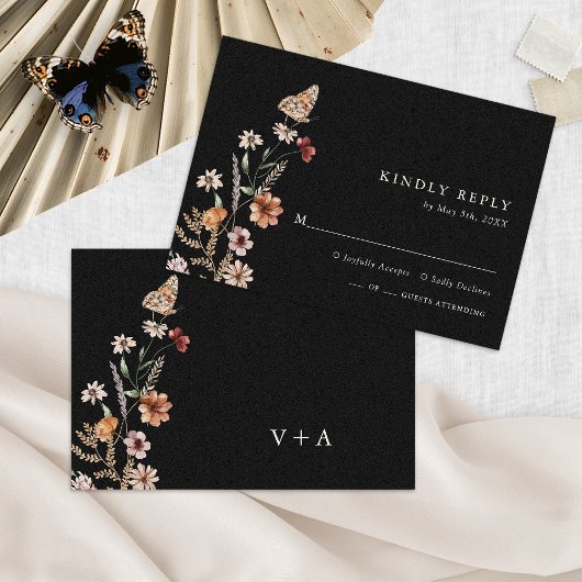Cartons Réponse Mariage Floral Boho Chic