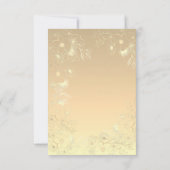 Cartons Réponse Mariage floral Boho or  (Dos)