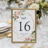 Cartons Réponse Mariage floral brillant géométrique moderne Numéro