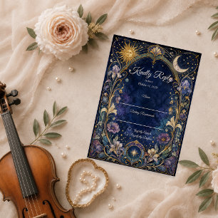 Cartons Réponse Mariage Floral Céleste Éthéré