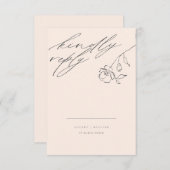Cartons Réponse Mariage floral d'art fin et délicieux minimal (Devant / Derrière)