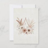 Cartons Réponse Mariage floral de Boho neutre (Dos)