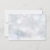 Cartons Réponse Mariage Floral de Greenery Rustique d'Hiver (Dos)