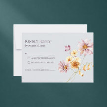 Mariage Floral de Jardin Moderne Poussiéreux Bleu