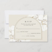 Cartons Réponse Mariage floral de l'orchidée botanique (Devant)