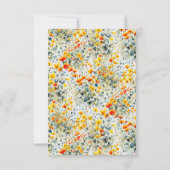 Cartons Réponse Mariage floral d'été coloré (Dos)