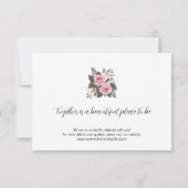 Cartons Réponse Mariage floral doux (Dos)
