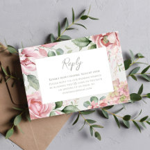 Mariage Floral Élégant Rose Pâle