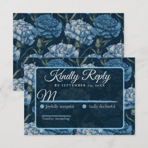 Cartons Réponse Mariage Floral Fantastique aux Lys de Callas Bleus