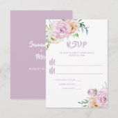 Cartons Réponse Mariage Floral Fleurs d'Été (Devant / Derrière)