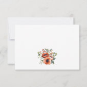 Cartons Réponse Mariage Floral Orange (Dos)