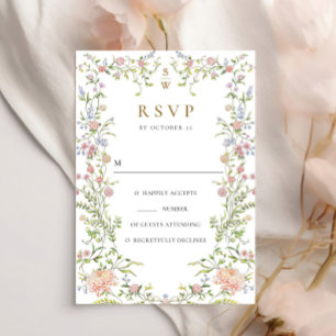 Cartons Réponse Mariage floral orange Grace Pastel Blush