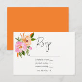 Cartons Réponse Mariage floral Pastel Spring Wedding (Devant / Derrière)