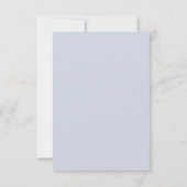 Cartons Réponse Mariage Floral Poussiéreux Bleu Ardoise Bourgogne (Dos)