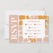 Cartons Réponse Mariage Floral Rétro Bohème Chic (Devant)