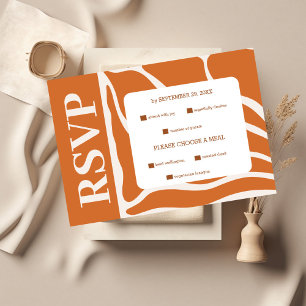 Cartons Réponse Mariage Floral Rétro Bohème Chic