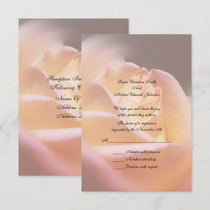 Cartons Réponse Mariage floral rose jaune doux
