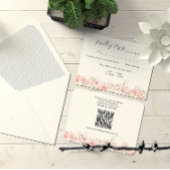 Cartons Réponse Mariage floral rose pâle