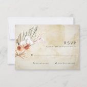 Cartons Réponse Mariage Floral Rustique Boho (Devant)
