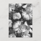 Cartons Réponse Mariage floral Vintage noir (Dos)