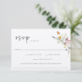 Cartons Réponse Mariage floral Wild Meadow (Debout devant)