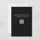 Cartons Réponse Mariage Formel Élégant Script Gras Noir Blanc (Dos)