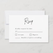 Cartons Réponse Mariage Formel Minimaliste Script (Devant)