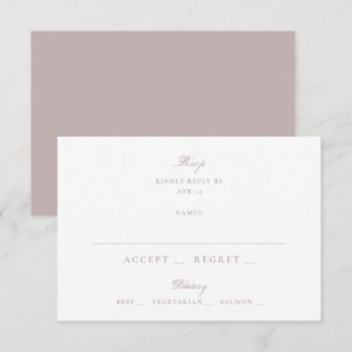 Cartons Réponse Mariage Formel Rose Pâle