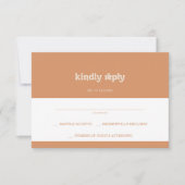 Cartons Réponse Mariage Formel Simple Minimal Terracotta (Devant)