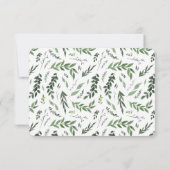 Cartons Réponse mariage géométrique aquarelle dorée verdure (Dos)