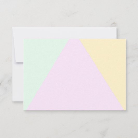 Cartons Réponse Mariage géométrique Pastel Muet (Dos)