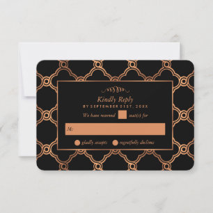 Cartons Réponse Mariage Géométrique vintage Gatsby