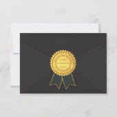 Cartons Réponse Mariage Gold Speckle (Dos)