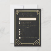 Cartons Réponse Mariage Golden Sunburst (Dos)