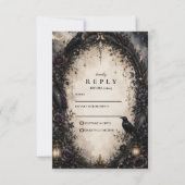Cartons Réponse Mariage gothique céleste enchanté (Devant)