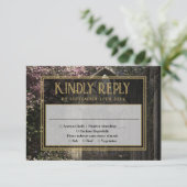 Cartons Réponse Mariage gothique Floral Garden (Debout devant)