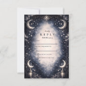 Cartons Réponse Mariage gothique sous la lune céleste (Devant)