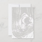 Cartons Réponse Mariage hivernal classique moderne en bois rustiqu (Dos)