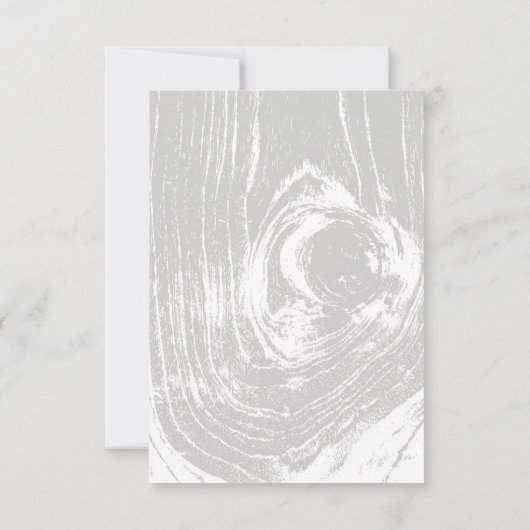 Cartons Réponse Mariage hivernal classique moderne en bois rustiqu (Dos)