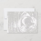 Cartons Réponse Mariage hivernal classique moderne en bois rustiqu (Dos)