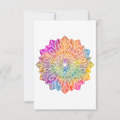 Cartons Réponse Mariage indien Mandala Arc-en-ciel (Dos)