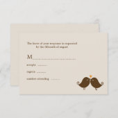 Cartons Réponse Mariage Inséparable d'automne (Devant / Derrière)