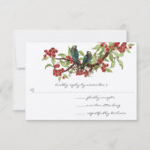 Cartons Réponse Mariage Inséparable vintage Red Cherry Blossom (Devant)