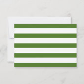 Cartons Réponse Mariage irlandais trèfle vert, rayures blanches RS (Dos)