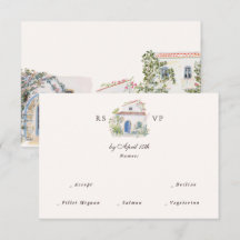 Mariage Italien Méditerranéen Aquarelle Pastel